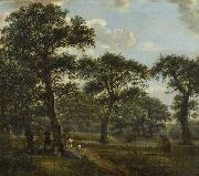 Figures Resting and Promenading in an Oak Forest Jan van der Heyden